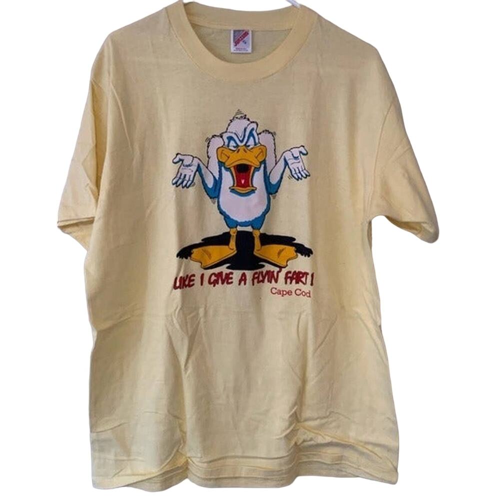VINTAGE SINGLE STITCH CAPE COD GIVE A FLYING FART SHIRT SZ XL